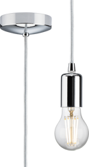 Knightsbridge MLA 8270LPC 1.8m E27 Contemporary Pendant Set - Polished Chrome