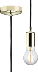 Knightsbridge MLA 8270LPB 1.8m E27 Contemporary Pendant Set - Polished Brass