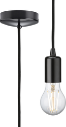 Knightsbridge MLA 8270LMB 1.8m E27 Contemporary Pendant Set - Matt Black