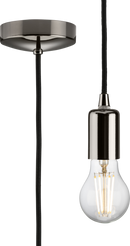 Knightsbridge MLA 8270LBN 1.8m E27 Contemporary Pendant Set - Black Nickel