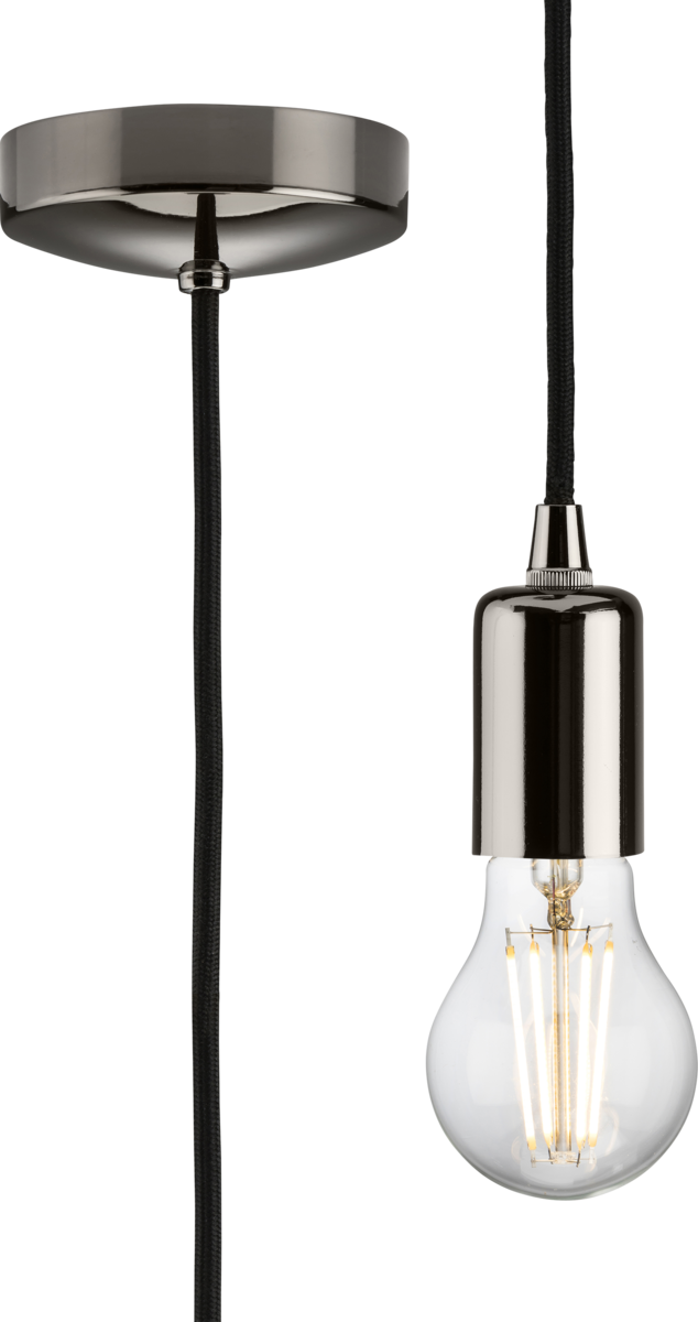 Knightsbridge MLA 8270LBN 1.8m E27 Contemporary Pendant Set - Black Nickel