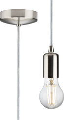 Knightsbridge MLA 8270LBC 1.8m E27 Contemporary Pendant Set - Brushed Chrome