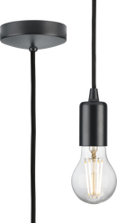 Knightsbridge MLA 8270LAT 1.8m E27 Contemporary Pendant Set - Anthracite