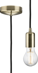 Knightsbridge MLA 8270LAB 1.8m E27 Contemporary Pendant Set - Antique Brass
