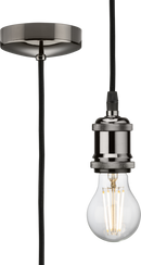 Knightsbridge MLA 8271LBN 1.8m E27 Vintage Pendant Set - Black Nickel