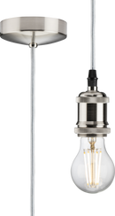 Knightsbridge MLA 8271LBC 1.8m E27 Vintage Pendant Set - Brushed Chrome