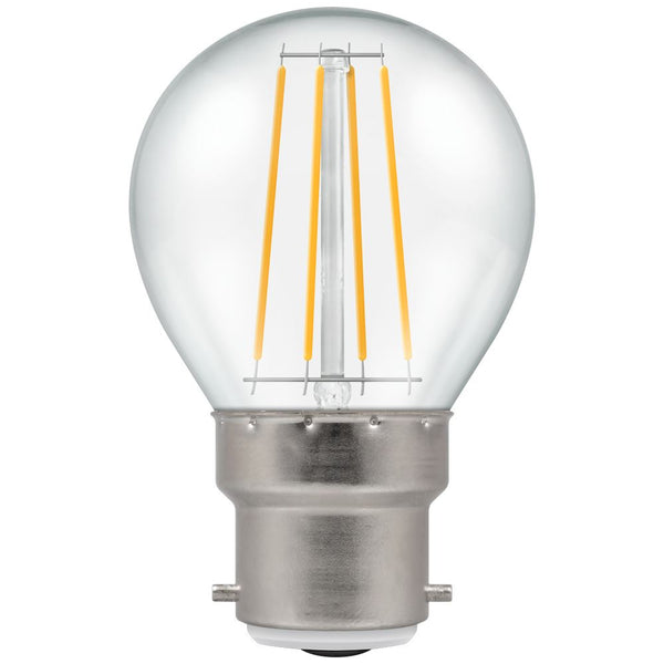 Golfball LED Filament Lamp, 4W, 2700K (B G45-C B22)