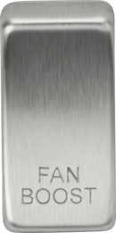 Knightsbridge MLA GDBOOSTBC Switch cover marked "FAN BOOST" - Brushed Chrome