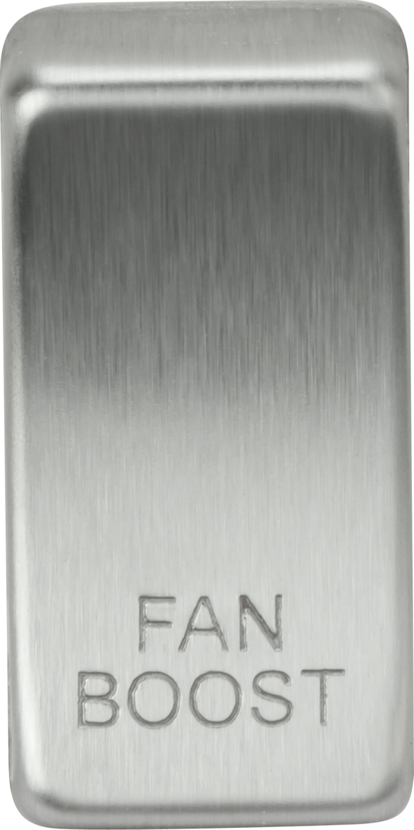 Knightsbridge MLA GDBOOSTBC Switch cover marked "FAN BOOST" - Brushed Chrome