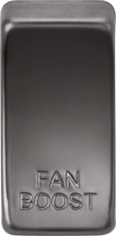 Knightsbridge MLA GDBOOSTBN Switch cover marked "FAN BOOST" - Black Nickel