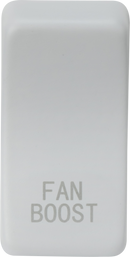 Knightsbridge MLA GDBOOSTMW Switch cover marked "FAN BOOST" - Matt White