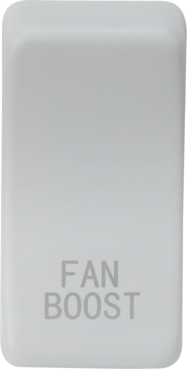 Knightsbridge MLA GDBOOSTMW Switch cover marked "FAN BOOST" - Matt White