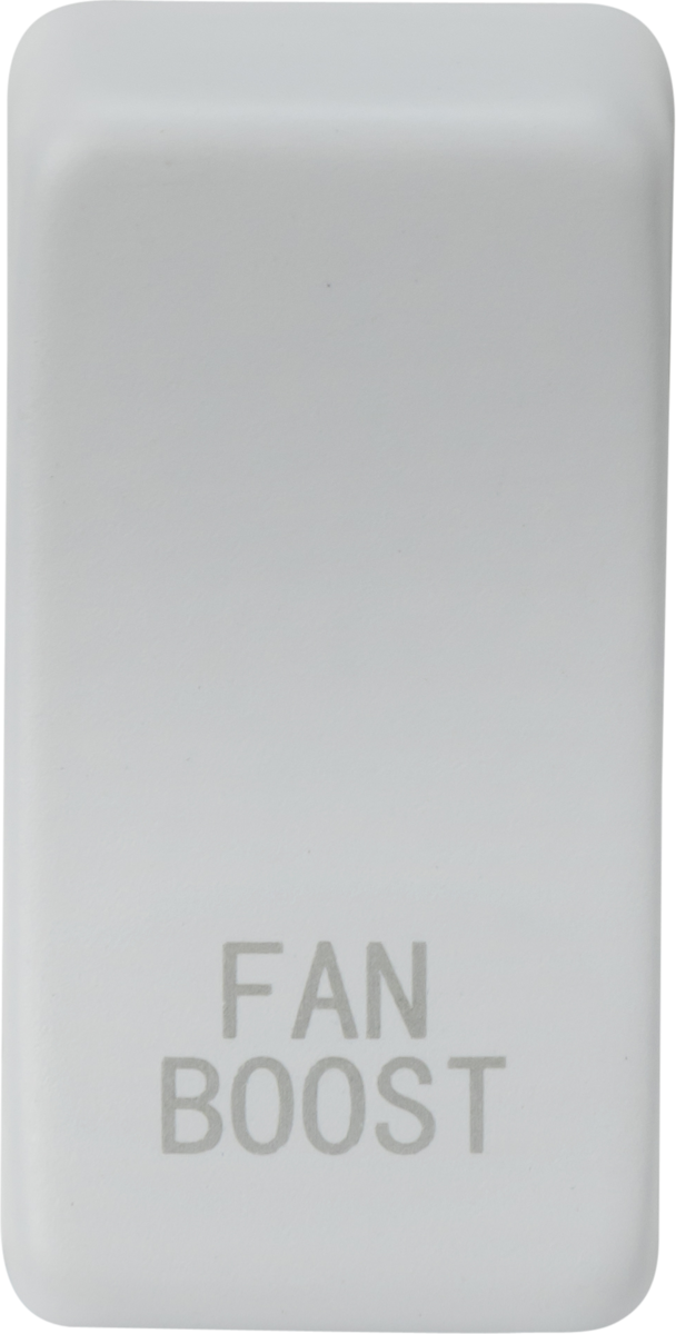 Knightsbridge MLA GDBOOSTMW Switch cover marked "FAN BOOST" - Matt White