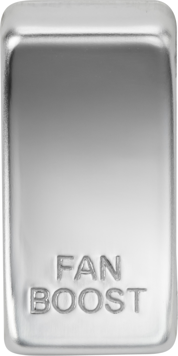 Knightsbridge MLA GDBOOSTPC Switch cover marked "FAN BOOST" - Polished Chrome