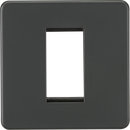 Knightsbridge MLA SF1GAT Screwless 1G Modular Faceplate - Anthracite