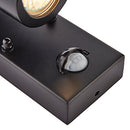Saxby Palin PIR Wall Light, Black, 2LT, IP44, 7W (75433)