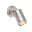 Saxby 75448 Palin 1lt spot wall IP44 7W Brushed Stainless Steel