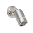 Saxby 75448 Palin 1lt spot wall IP44 7W Brushed Stainless Steel
