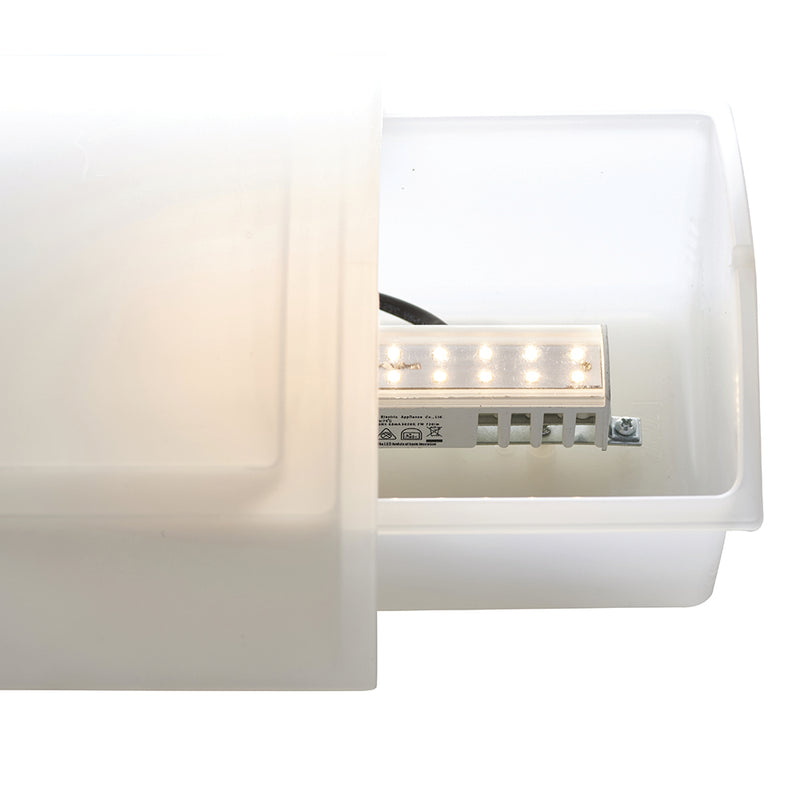 Saxby 75931 Bianco LED PIR 1lt wall IP44 7W warm white