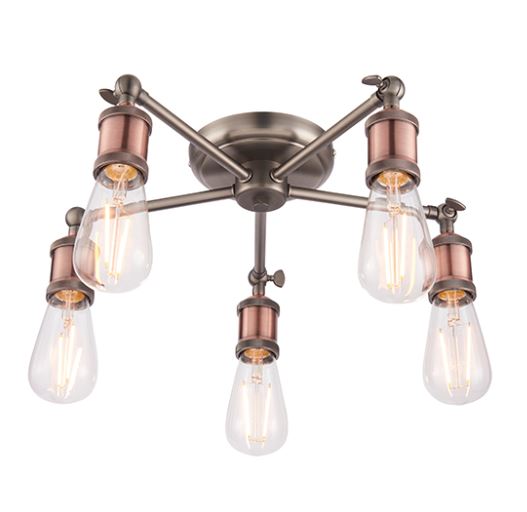 Endon 76336 Hal 5lt Semi flush