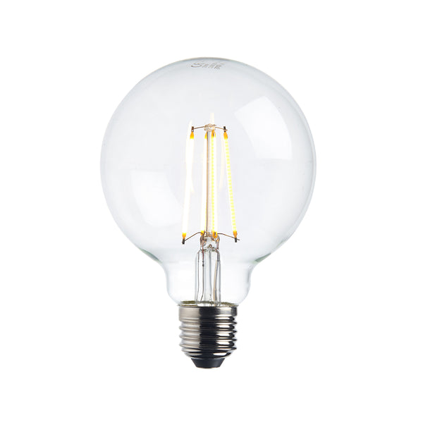 Saxby 76801 E27 LED filament globe dimmable 95mm 7W warm white