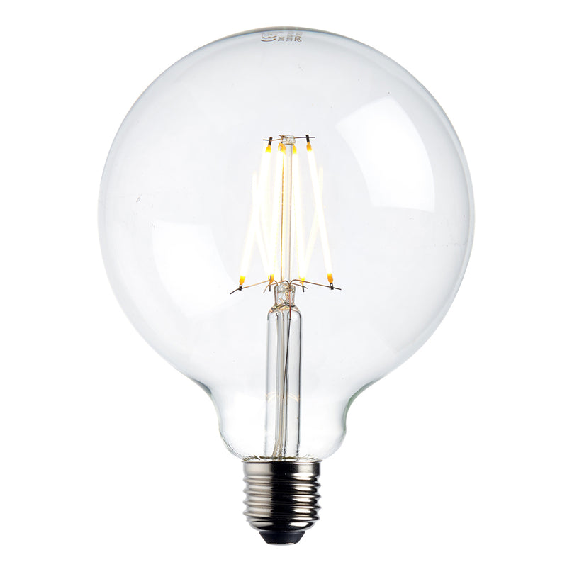 Saxby 76802 E27 LED filament globe dimmable 125mm 7W warm white