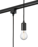 Knightsbridge MLA TRK8270BK 230V 1.8M E27 Contemporary Track Pendant - Black