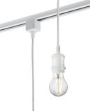 Knightsbridge MLA TRK8271W 230V 1.8M E27 Vintage Track Pendant - White