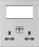 Knightsbridge MLA SFR194BCG Screwless Small Multimedia Combination  Plate - Brushed Chrome