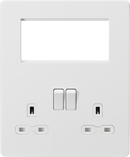 Knightsbridge MLA SFR194MW Screwless Small Multimedia Combination  Plate - Matt White