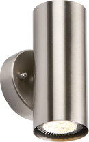 Knightsbridge MLA NH0183BD IP20 230V 2x35W max. GU10 Stainless Steel Wall Light