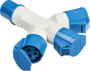 Knightsbridge MLA IN0010 240V IP44 16A 2P+E 3 Way Splitter