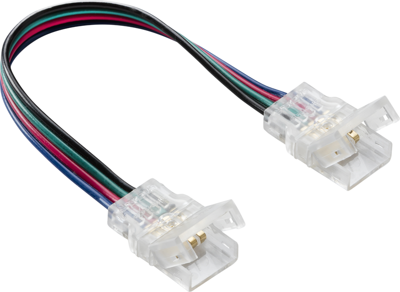 Knightsbridge MLA LFCONIP4FX 12V / 24V IP65 LED Flex Strip to Strip 150mm Connector - CCT / RGB