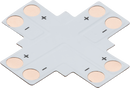 Knightsbridge MLA LFCON2X 12V / 24V LED flex 4-way X-connector - Single Colour