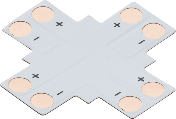 Knightsbridge MLA LFCON2X 12V / 24V LED flex 4-way X-connector - Single Colour