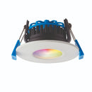 Saxby 81555 ShieldPRO Smart RGBW + White (Multi-Colour) IP65 8W Dimmable Downlight - Matt White Finish