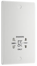 BG 820 White Nexus Moulded Dual Voltage Shaver Socket