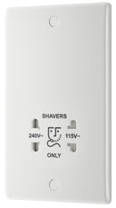 BG 820 White Nexus Moulded Dual Voltage Shaver Socket