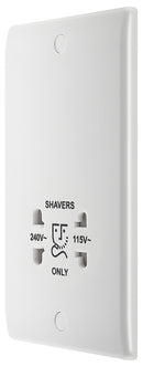 BG 820 White Nexus Moulded Dual Voltage Shaver Socket