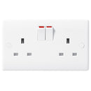 BG 822SP Nexus White Moulded Double Switched Socket, 13A Single Pole