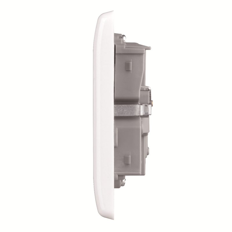BG 822-HC White Nexus Moulded, Smart Power Socket, Double Switched 13A - Slim Profile