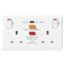 BG 822RCD Nexus White Moulded 13A RCD Double Switched Socket