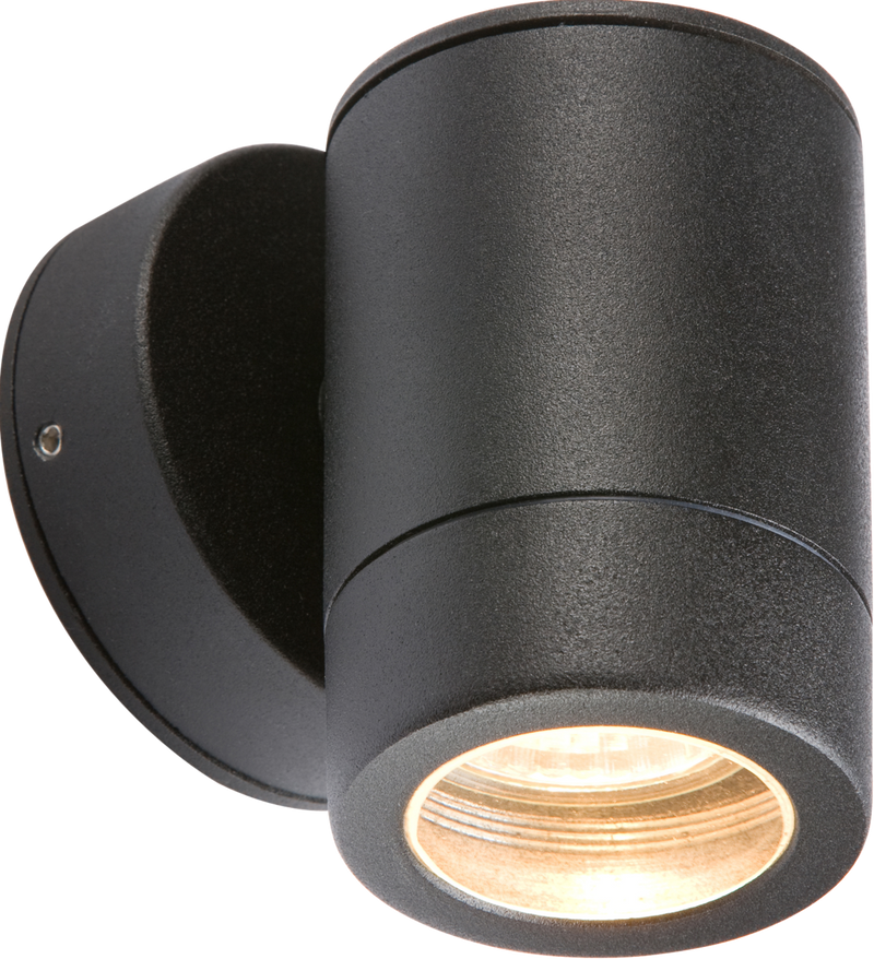 Knightsbridge MLA WALL1LBK 230V IP65 Aluminium Powder Coated Black Fixed GU10 35W Fitting