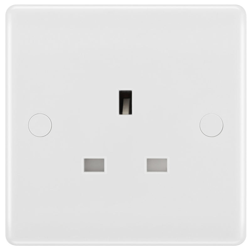 BG 823 White Nexus Moulded Single Unswitched 13A Power Socket