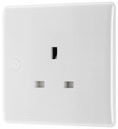 BG 823 White Nexus Moulded Single Unswitched 13A Power Socket