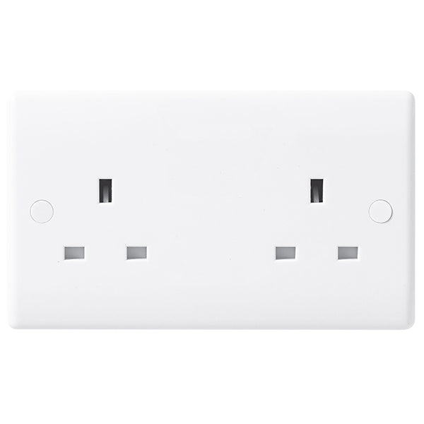 Two Power Socket Double Power Sockets & Plugs - Range of Colours & Styles