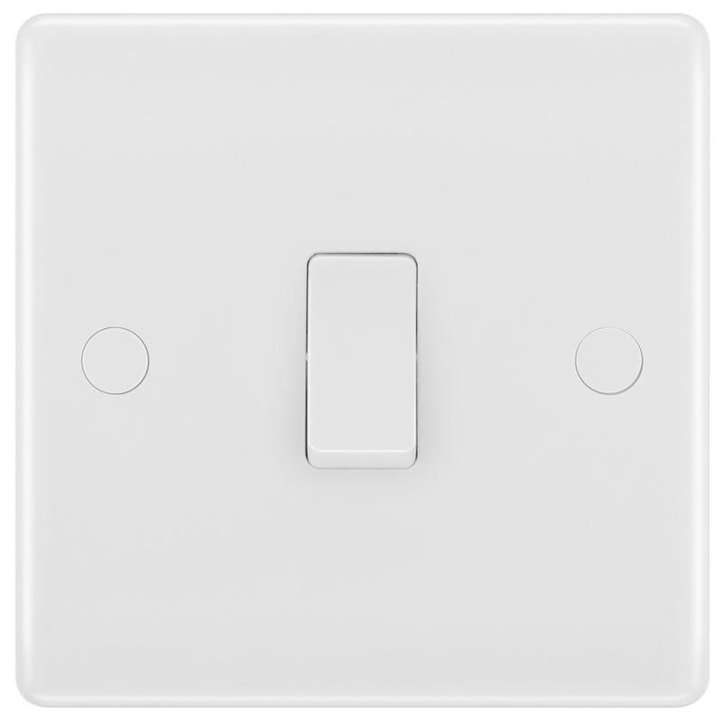 BG 830 White Nexus Moulded Single Switch, 20A