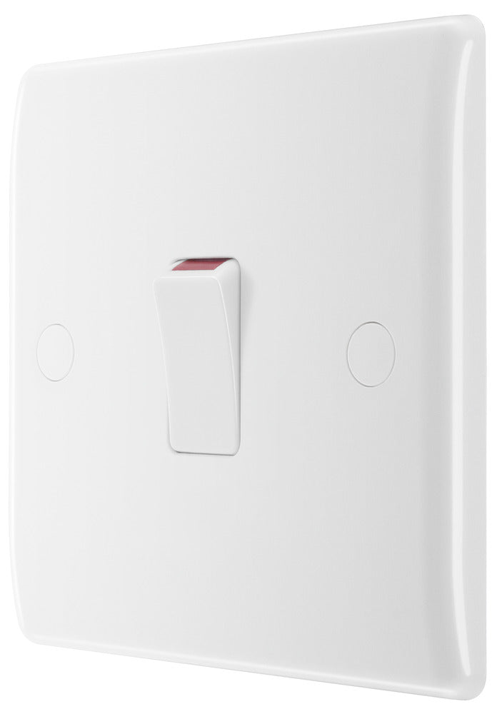 BG 830 White Nexus Moulded Single Switch, 20A