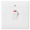 BG 833 White Nexus Moulded Single Switch with Flex Outlet and Neon, 20A
