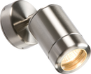Knightsbridge MLA WALL3 230V IP65 GU10 35W Single Stainless Steel Adjustable Wall Light